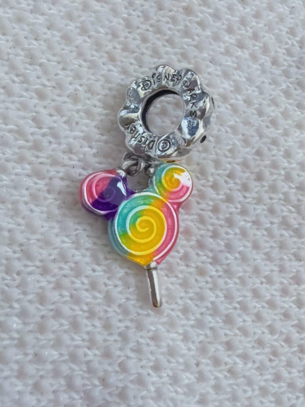 Disney Mickey Mouse Lollipop Dangle Charm For Pandora Bracelet or Necklace